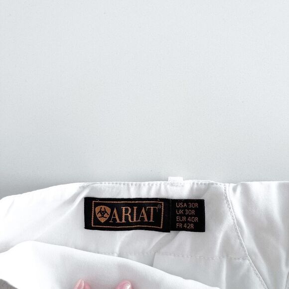 Ariat Women's Breeches All Circuit Knee Patch Size Zip Closure White Size 30R - Picture 4 of 11